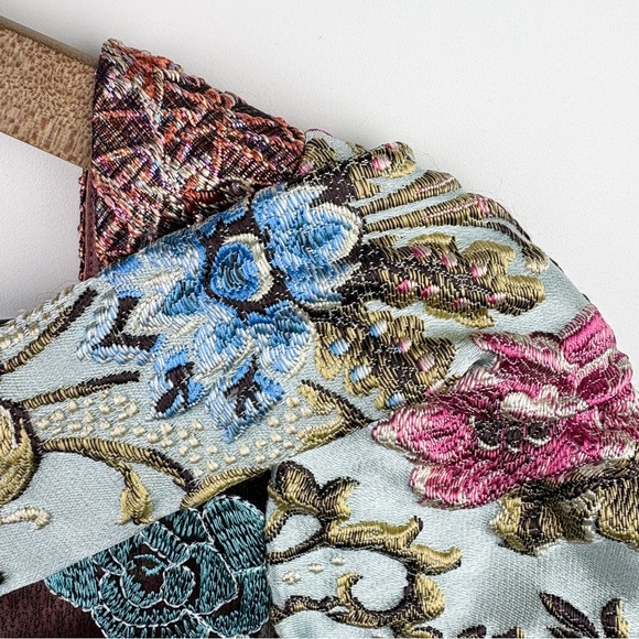 Anthropologie Beguile Byron Lars Lasercut Tapestry Pieced Brocade Dress Floral 2 - Picture 4 of 6